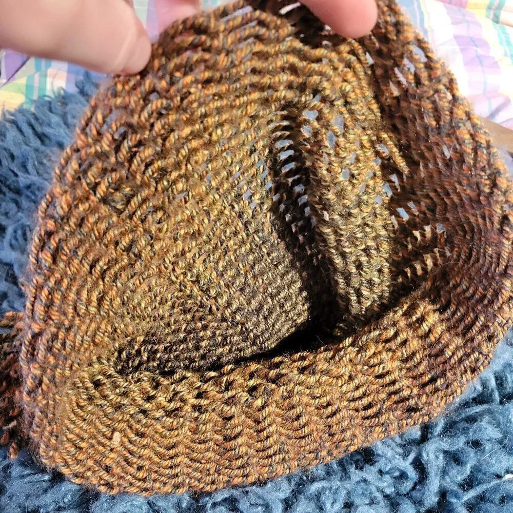 New Handmade Beanie Hang Hat / Gnome Style Knit Onesize Fits Most